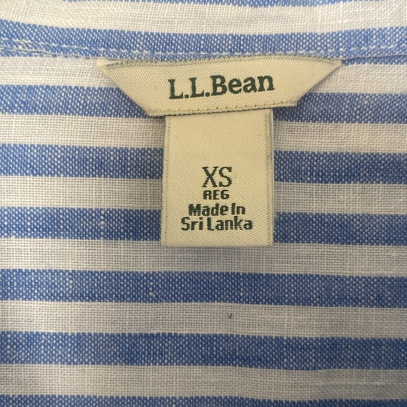 L.L. BEAN 100% LINEN XS LONG SLEEVE SHIRT-USED - Picture 2 of 4